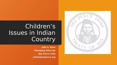 Children’s Issues in Indian Country