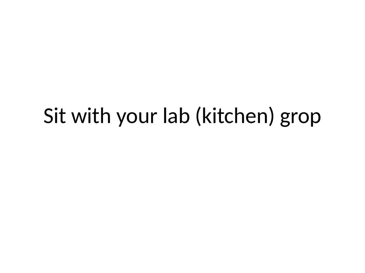 PPT-Sit with your lab (kitchen)