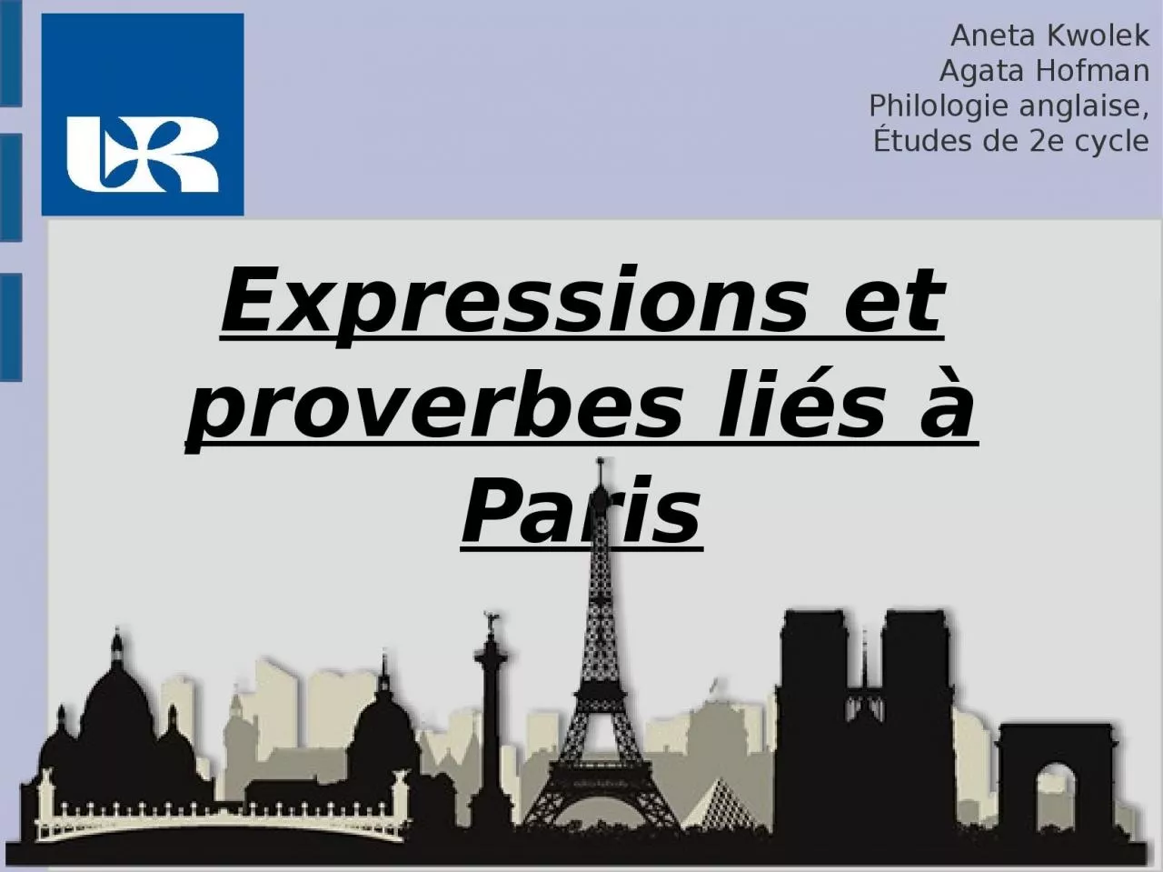 PPT-Expressions et proverbes liés à Paris