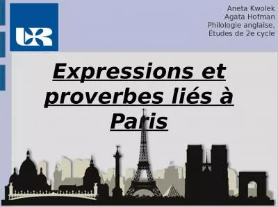 Expressions et proverbes liés à Paris