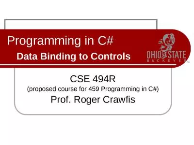 Programming in C# 	 Data Binding to Controls