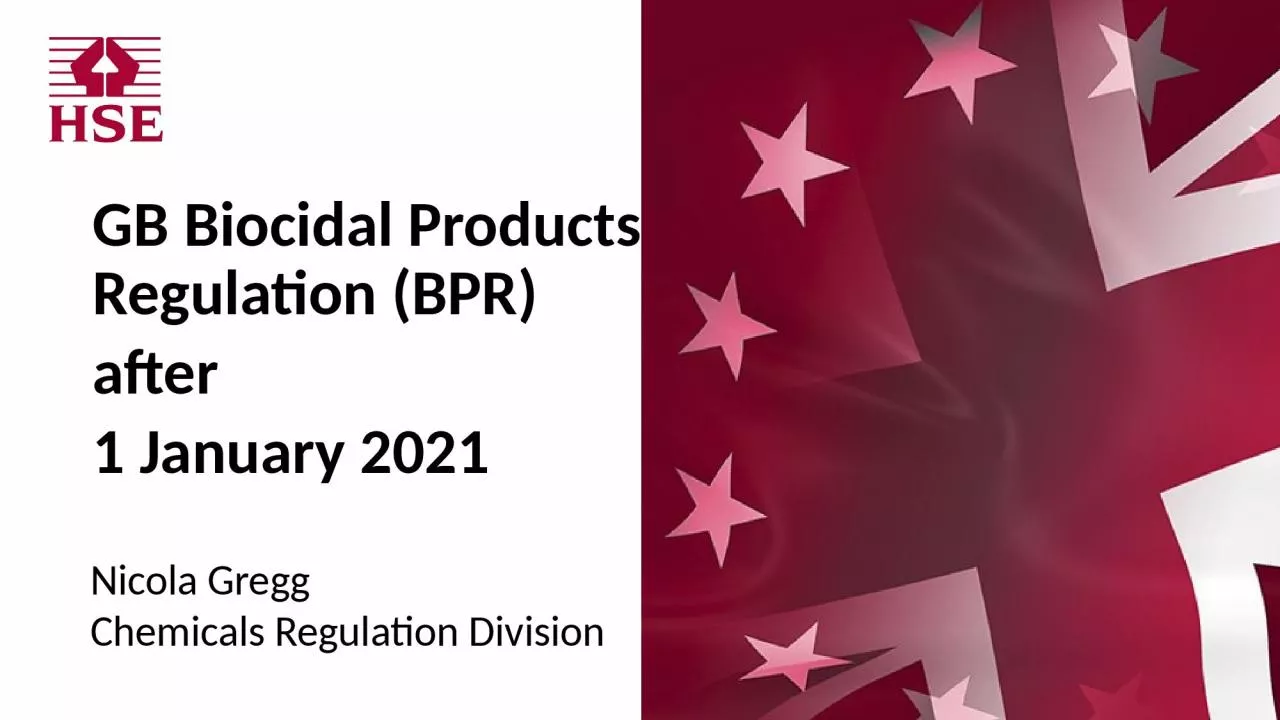 PPT-GB Biocidal Products Regulation (BPR)