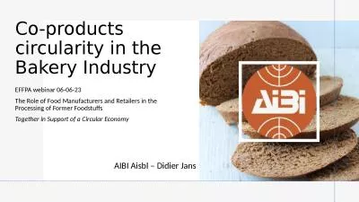 Co-products circularity in the Bakery Industry