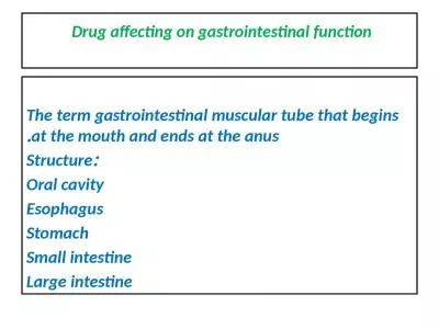 Drug affecting on gastrointestinal function