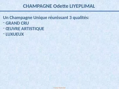 CHAMPAGNE Odette LIYEPLIMAL