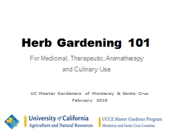 Herb Gardening  101 For Medicinal, Therapeutic, Aromatherapy