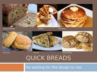 Quick breads  No waiting for the dough to rise