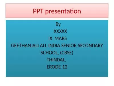 PPT presentation     By