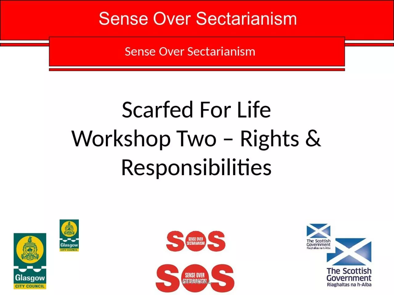 PPT-Sense Over Sectarianism Sense Over Sectarianism