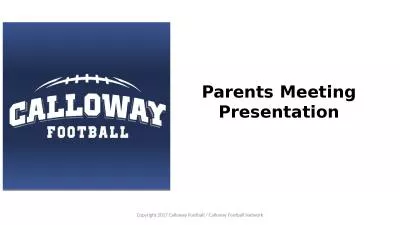 Parents Meeting Presentation