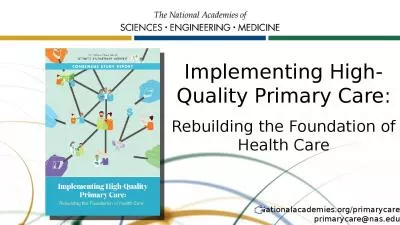 Implementing High-Quality Primary Care: