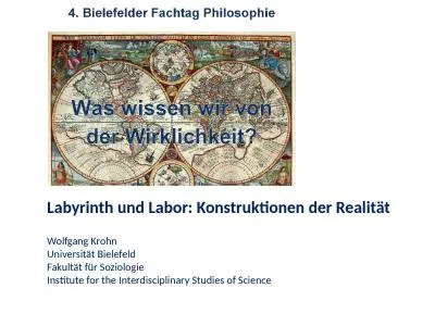 Labyrinth und Labor: Konstruktionen der Realität