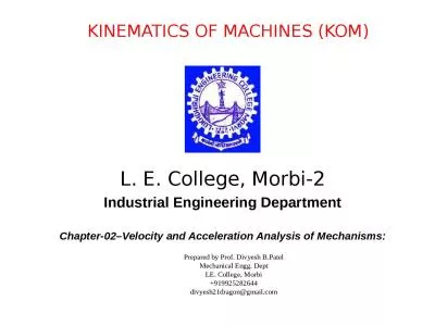 KINEMATICS OF MACHINES (KOM)