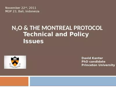 N 2 O & the Montreal Protocol