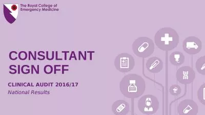 CONSULTANT SIGN OFF Clinical audit 2016/17