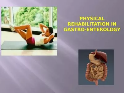 Р hysical  rehabilitation in gastro