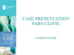 Case Presentation PARS Clinic