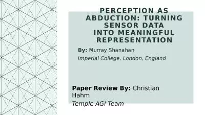 Perception as Abduction: Turning Sensor Data