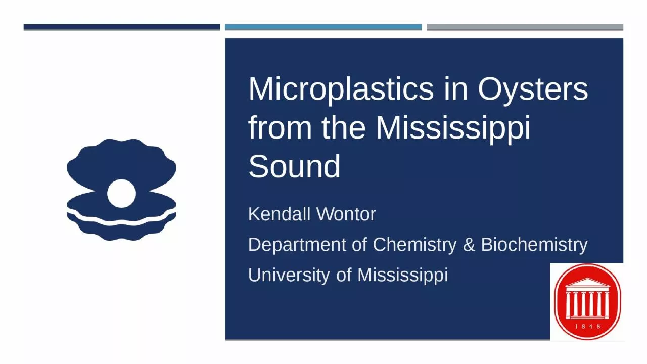 PPT-Microplastics in Oysters from the Mississippi Sound