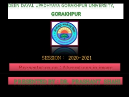 PPT-DEEN DAYAL UPADHYAYA GORAKHPUR UNIVERSITY,