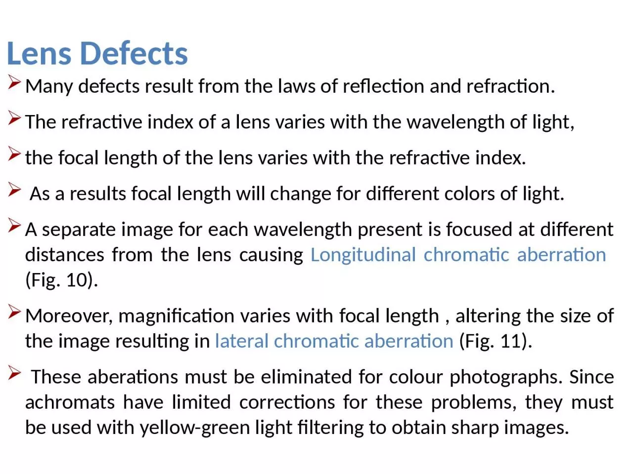 PPT-Lens Defects Many defects