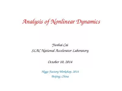 Analysis of Nonlinear Dynamics