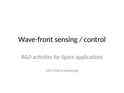 Wave -front  sensing  / control