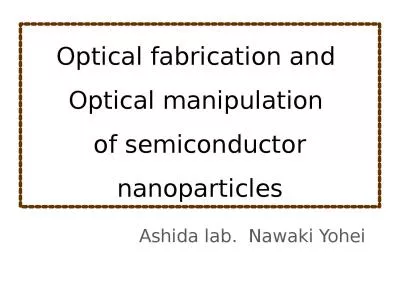 Optical fabrication  and