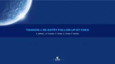 TIANGON-1 RE-ENTRY FOLLOW-UP BY CNES