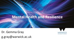 Mental Health and Resilience