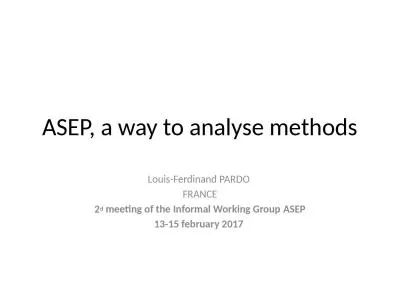 ASEP, a  way  to analyse