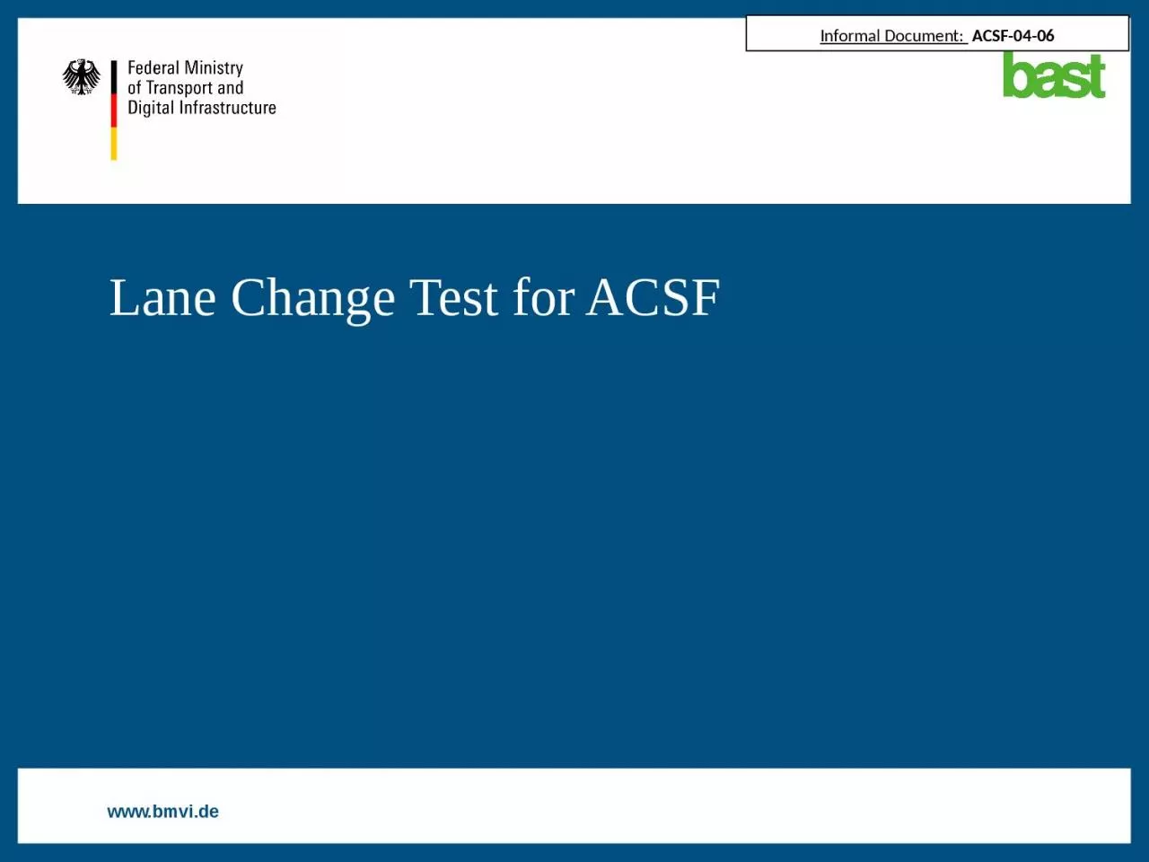 PPT-Lane Change Test for ACSF