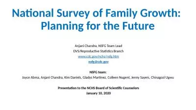 National Survey of Family Growth: