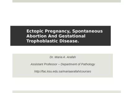 Ectopic Pregnancy, Spontaneous Abortion And Gestational Trophoblastic Disease.