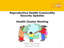 Reproductive Health Commodity Security Updates