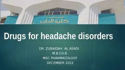 Drugs for headache disorders