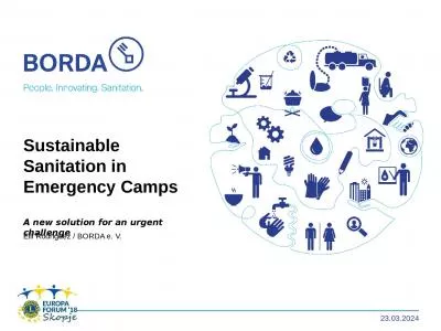 Sustainable Sanitation in Emergency Camps