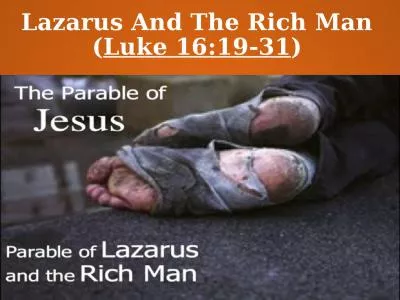 Lazarus And The Rich Man