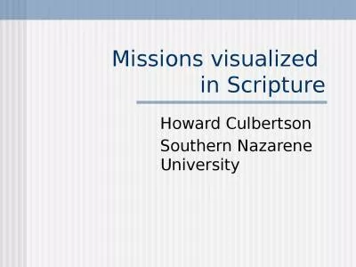 Missions visualized  in Scripture