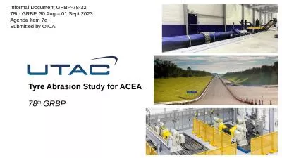 Tyre Abrasion Study for ACEA