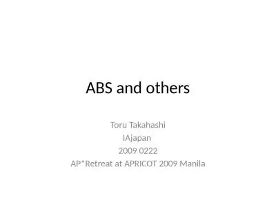 ABS  and others Toru Takahashi