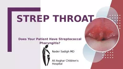 Strep Throat Does Your Patient Have Streptococcal Pharyngitis?