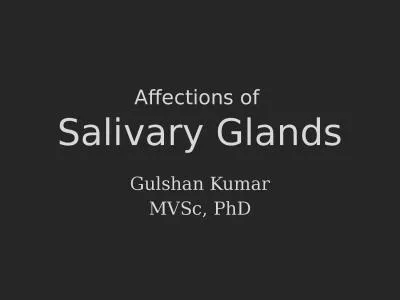 Affections of  Salivary Glands