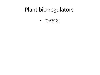 Plant bio-regulators