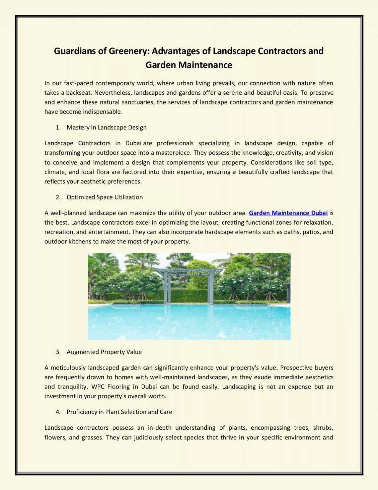 PDF-Guardians of Greenery: Advantages of Landscape Contractors and Garden Maintenance