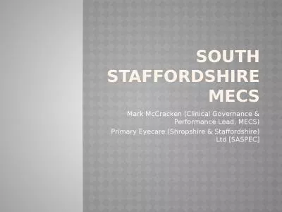 SOUTH STAFFORDSHIRE MECS