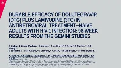 DURABLE EFFICACY OF DOLUTEGRAVIR (DTG) PLUS LAMIVUDINE (3TC) IN ANTIRETROVIRAL TREATMENT