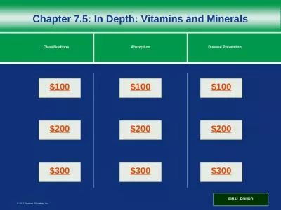 Chapter  7.5 : In Depth: Vitamins and Minerals