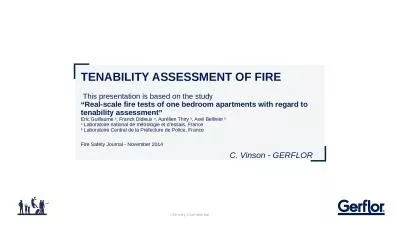 TENABILITY ASSESSMENT OF FIRE