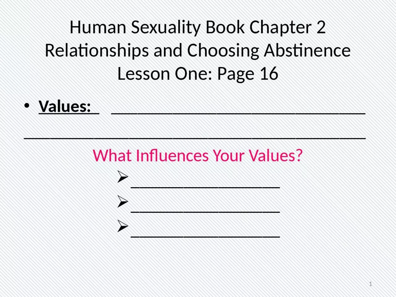 PPT-Human Sexuality Book Chapter 2